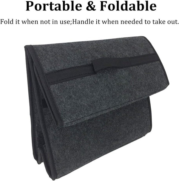 JVCV® Premium Combo Pack – Dual Car Trunk Boot Organizers (Anti-Slip, Foldable, Multi-Use Storage)