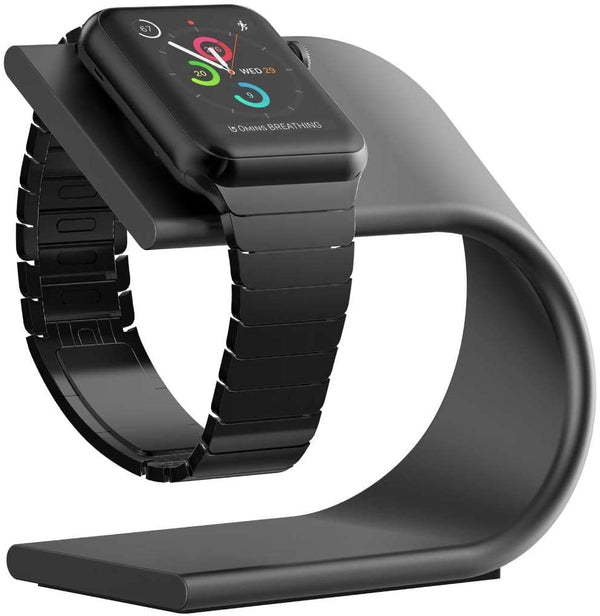 JVCV Sturdy Aluminum Platform Charger Stand Charging Dock Station Holder Cradle Compatible with Apple Watch/iWatch 2 3 4 38mm 40mm 42mm and 44 mm All Models