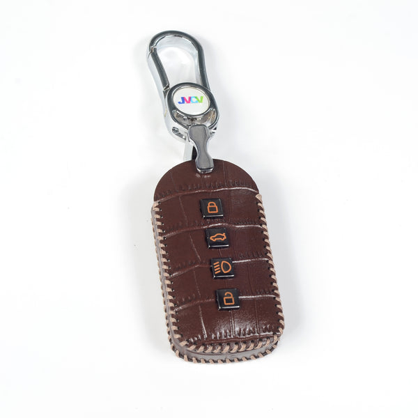 JVCV® Handmade Leather Crocodile Pattern Key Cover – Compatible with Tata Sierra, Curvv & Curvv EV Smart Key