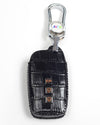 JVCV® Handmade Leather Crocodile Pattern Key Cover – Compatible with Toyota Fortuner, Hilux, Innova Crysta, Fortuner Legender, Innova HyCross, Land Cruiser – 2B/3B Smart Key