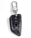 JVCV® Handmade Leather Crocodile Pattern Key Cover – Compatible with BMW 2, 3, 5, 6, 7 Series, X1, X2, X3, X5, X6 – Blade Smart Key