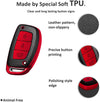 JVCV® Premium Soft TPU Leather Pattern Key Cover Compatible with Hyundai Smart Key's