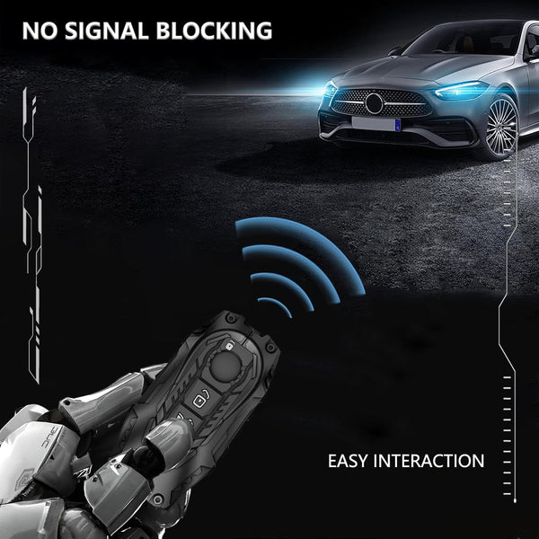 JVCV® Zinc Alloy Key Cover for Mercedes-Benz S/G/E-Class (2022 Onwards) – Premium 3-Button Smart Key Case with Glow Buttons