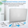 JVCV® Aluminum Ergonomic Laptop Stand – Foldable, Portable Cooling Riser for MacBook, Notebook & Tablets (10–15.6")