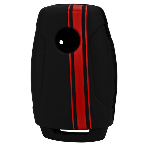 JVCV® Car Key Cover Compatible with Mahindra XUV 300 and Alturas G4 Flip Key - Rally Stripe