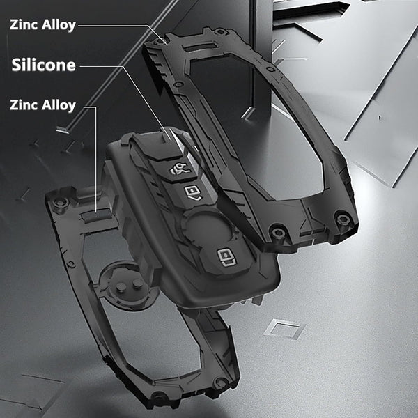 JVCV® Zinc Alloy Key Cover for Mercedes-Benz S/G/E-Class (2022 Onwards) – Premium 3-Button Smart Key Case with Glow Buttons