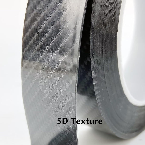 JVCV® 5D Gloss Carbon Fiber Entry Guard Strip – Car Door Sill & Bumper Protector (Anti-Scratch, Universal Fit)