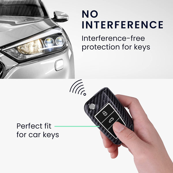 Hard Case Key Cover Compatible with Skoda Slavia Kushaq Taigun Tiguan Virtus Octavia Kodiaq Superb T ROC Folding Key