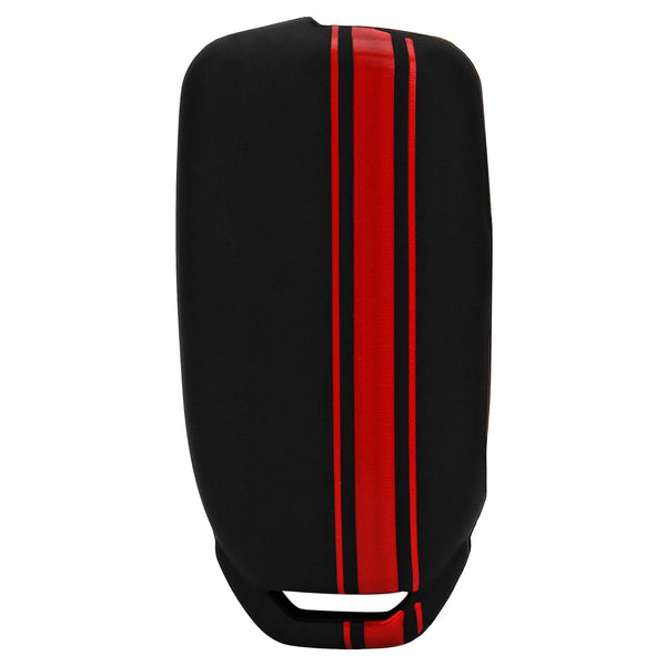 JVCV® Car Key Cover Compatible with Tata Curvv Tiago Tigor Punch Nexon Zest Bolt Safari Storme Flip Key - Rally Stripe