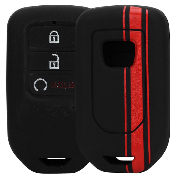 JVCV® Car Key Cover Compatible with Honda 3 Button Smart Key for City, Elevate, Civic, Jazz, Amaze, CR-V,BR-V, WR-V - Rally Stripe