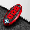 JVCV® Premium Soft TPU Leather Pattern Key Cover Compatible with Nissan Smart Key