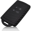 Carbon Fiber Pattern Key Cover Compatible with Renault Kiger Triber Smart Key (Black)