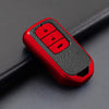 JVCV® Premium Soft TPU Leather Pattern Key Cover Compatible with Honda Smart Key