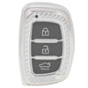 JVCV® Soft TPU Carbon Fiber Style Car Key Cover Compatible with Hyundai Creta, i10 Grand, i20 Elite, i20 Active, Xcent, Verna 4s, Tucson, Elantra, Grand i10 Nios 3 Button Smart Key