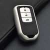 JVCV® Premium Soft TPU Leather Pattern Key Cover Compatible with Honda Smart Key