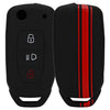 JVCV® Car Key Cover Compatible with Tata Curvv Tiago Tigor Punch Nexon Zest Bolt Safari Storme Flip Key - Rally Stripe