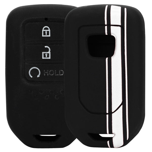 JVCV® Car Key Cover Compatible with Honda 3 Button Smart Key for City, Elevate, Civic, Jazz, Amaze, CR-V,BR-V, WR-V - Rally Stripe