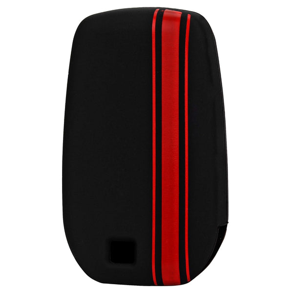 JVCV® Car Key Cover Compatible with Toyota Innova Crysta Hycross & Fortuner Smart Key - Rally Stripe