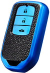 JVCV® Premium Soft TPU Leather Pattern Key Cover Compatible with Honda Smart Key