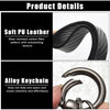 Microfiber Leather Car Keychain, Universal Key Fob Keychain Carbon Fiber Pattern Leather Key Chain Holder for Men and Women
