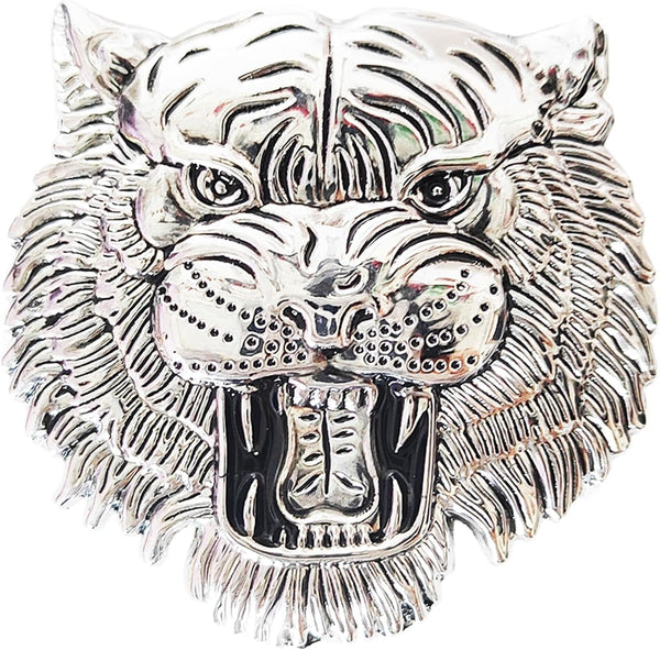 JVCV® 3D Metal Tiger Sticker – Chrome Emblem Badge for Cars, Bikes, Laptops, Helmets & More