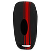 JVCV® Car Key Cover Compatible with Ford Endeavour Figo Aspire Freestyle Flip Key - Rally Stripe