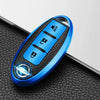 JVCV® Premium Soft TPU Leather Pattern Key Cover Compatible with Nissan Smart Key
