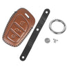 JVCV® Soft Handmade Leather Key Cover Compatible with MG ZS EV and Astor Smart Key