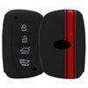 JVCV® Car Key Cover Compatible with Hyundai Alcazar Creta Venue i20 Tucson Elantra 4 Button Smart Key - Rally Stripe