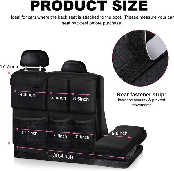 JVCV® Large Capacity Backseat Trunk Organizer – Foldable Multi-Pocket Car Storage Bag with Adjustable Straps for SUV, MPV & Cars