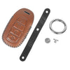 JVCV® Soft Handmade Leather Key Cover Compatible with Hyundai Verna 2023 Car 4 Button Smart Key