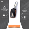 Carbon Fiber Leather Car Key Cover for Toyota Fortuner, Hilux, Innova Crysta, Fortuner Legender, Innova HyCross, Land Cruiser Smart Keys - Premium PU Case with Keychain