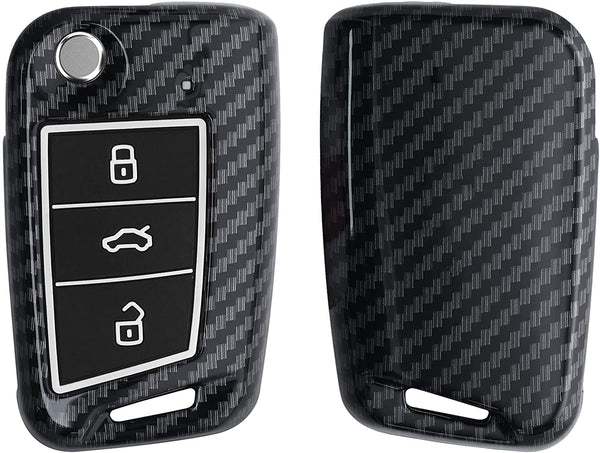 Hard Case Key Cover Compatible with Skoda Slavia Kushaq Taigun Tiguan Virtus Octavia Kodiaq Superb T ROC Folding Key