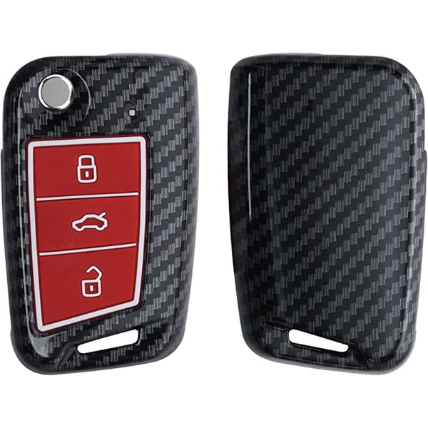 Hard Case Key Cover Compatible with Skoda Slavia Kushaq Taigun Tiguan Virtus Octavia Kodiaq Superb T ROC Folding Key