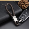 2 Pack Genuine Leather Keychain with Zinc Alloy Buckle Keyring