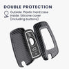 JVCV® Hard Case Key Cover Compatible with BMW X4, X3, 5 Series, 6 Series, 3 Series, 7 Series 4 Button Smart Key - Stylish Durable Protection