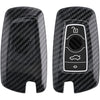JVCV® Hard Case Key Cover Compatible with BMW X4, X3, 5 Series, 6 Series, 3 Series, 7 Series 4 Button Smart Key - Stylish Durable Protection