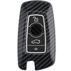 JVCV® Hard Case Key Cover Compatible with BMW X4, X3, 5 Series, 6 Series, 3 Series, 7 Series 4 Button Smart Key - Stylish Durable Protection