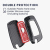 JVCV® Hard Case Key Cover Compatible with BMW X4, X3, 5 Series, 6 Series, 3 Series, 7 Series 4 Button Smart Key - Stylish Durable Protection