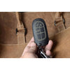 JVCV® Soft Handmade Lychee Pattern Leather Key Cover Compatible with Jeep Compass Trailhawk Push Button Smart Key