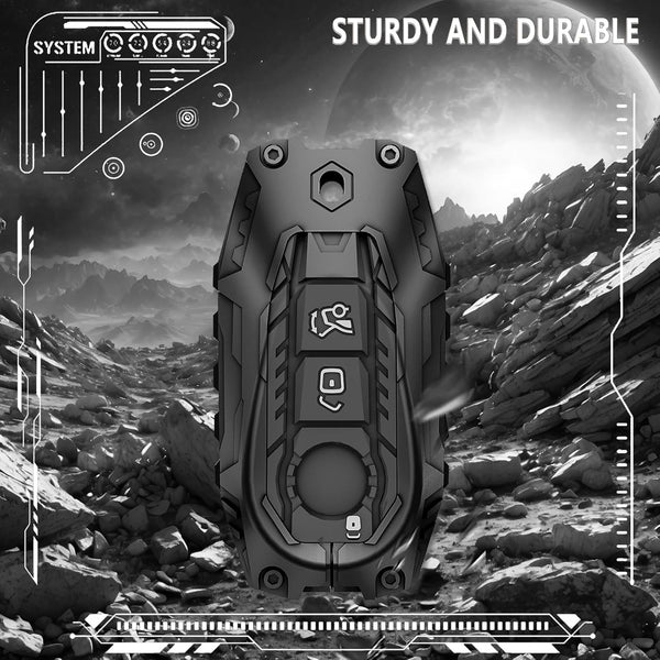 JVCV® Zinc Alloy Key Cover for Mercedes-Benz S/G/E-Class (2022 Onwards) – Premium 3-Button Smart Key Case with Glow Buttons