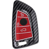 JVCV® Hard Case Key Cover Compatible with BMW X1, X3, X6, X5, 5 Series, 6 Series, 7 Series 4 Button Blade Smart Key - Stylish Durable Protection