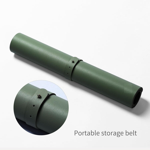 JVCV® Premium Vegan Leather Desk Mat – Reversible, Non-Slip Extended Mouse Pad for Office, WFH & Gaming (80×40 cm)