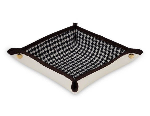 JVCV® PU Leather Valet Tray – Premium Desktop Organizer for Keys, Phone, Wallet, Coins & Jewelry (Catchall Nightstand Tray)