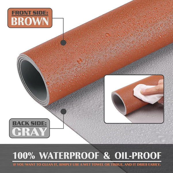 JVCV® Premium Vegan Leather Desk Mat – Reversible, Non-Slip Extended Mouse Pad for Office, WFH & Gaming (80×40 cm)