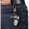 2 Pack Genuine Leather Keychain with Zinc Alloy Buckle Keyring