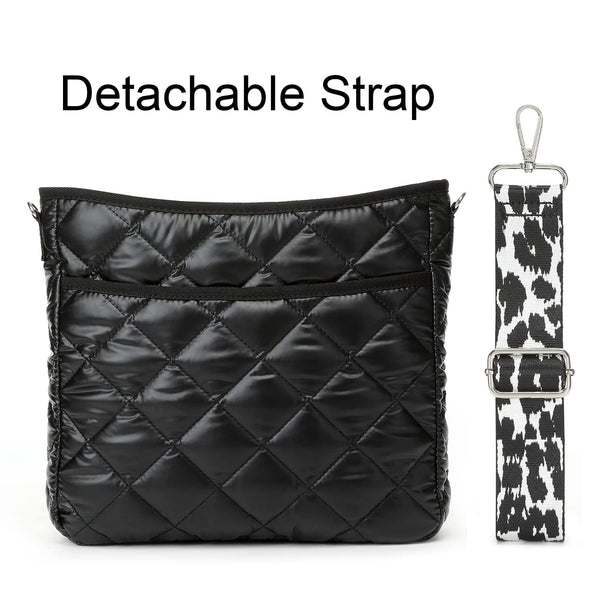 JVCV® Women’s Quilted Puffer Crossbody Bag – Lightweight & Stylish Shoulder Bag with Adjustable Strap – Perfect for Everyday & Travel