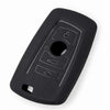 JVCV® Soft TPU Key Cover – Matte Black Finish – Compatible with BMW X4, X3, 5 Series, 6 Series, 3 Series & 7 Series 4 Button Smart Key