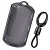 JVCV® Soft TPU Transparent Key Cover with Premium Metal Keychain – Transparent Black – Compatible with Tata Sierra, Safari Petrol, Harrier Petrol, Curvv & Curvv EV Smart Key