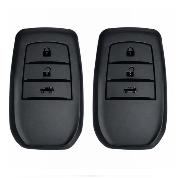 JVCV® Soft TPU Key Cover – Matte Black Pattern – Compatible with Toyota Fortuner, Camry, Hilux, Innova Crysta, Fortuner Legender, Innova HyCross & Land Cruiser – 3 Button Smart Key